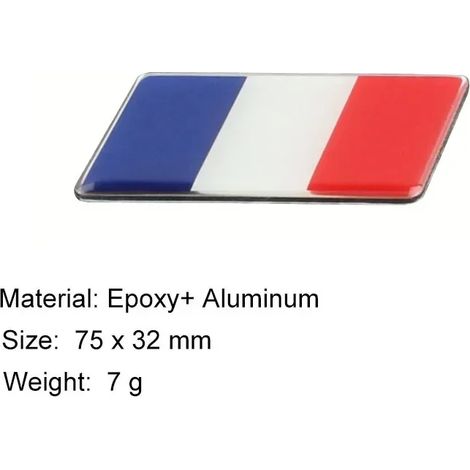 (autocollant) - Convient pour SUV, 4x4, capot moteur, aile, coffre, feu arrière, emblème autocollant 3D premium drapeau français (1/5)