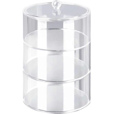 Boîtes à bijoux empilables. Boîte de rangement cylindrique pour montres et ceintures, anti-poussière, 3 niveaux. (1/4)