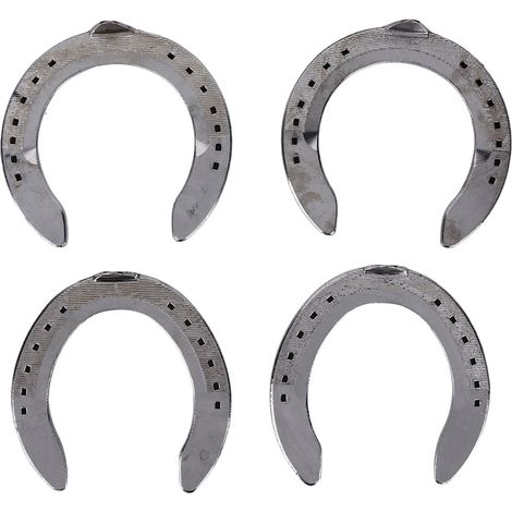 Fers à cheval en alliage d'aluminium, 4 pièces, légers, fiables, pratiques, accessoire d'équitation pour hippodrome et ferme n ° 4