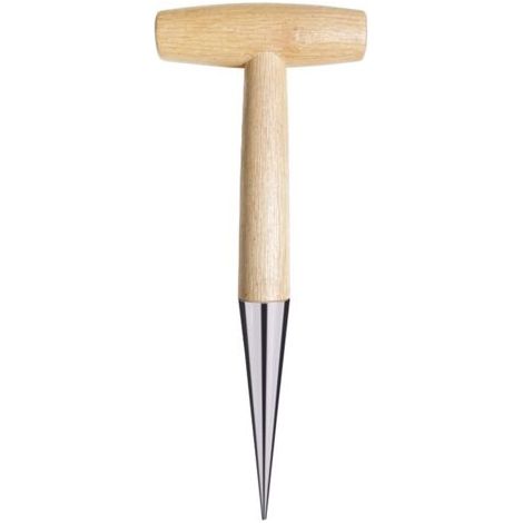 BUNTHAUS Plantoir à Bulbes Manuel 28 cm avec Pointe en Acier Inoxydable et Manche en Bois Ergonomique, Outil de Jardinage pour Planter Bulbes, Semis, Fleurs, Légumes, Précis et Résistant (1/4)