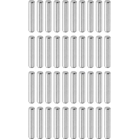 40 Pcs 3mm x 15mm Goujons Cylindriques, 316L Acier Inoxydable Goujons Cylindriques Chevilles Support D’Étagère Tige Fixation Éléments Fixation Métalliques Étagère Ton Argenté (1/5)