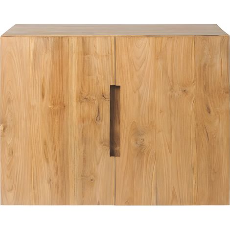 Mobile sotto lavabo sospeso 80 cm in Teak chiaro - SAWAN (1/5)