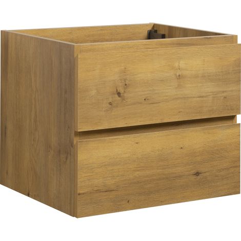 Waschbeckenunterschrank Angela 60cm - Eiche - Unterschrank Badmö (1/5)