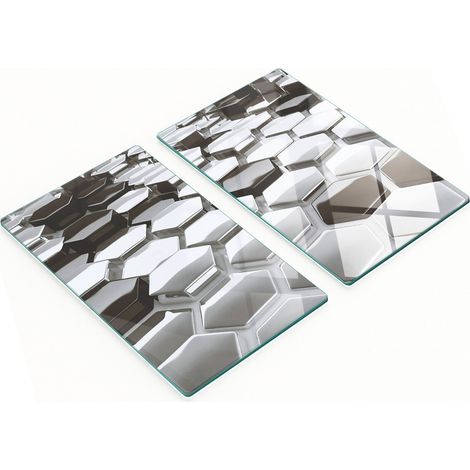 Set di taglieri da cucina in vetro temperato con stampa 3D, 2x30x52 cm (1/5)