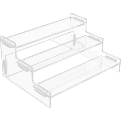 Soporte de exhibición de acrílico transparente y compacto, estante de almacenamiento para tocador, soporte para perfumes, soporte para pasteles y otros alimentos.