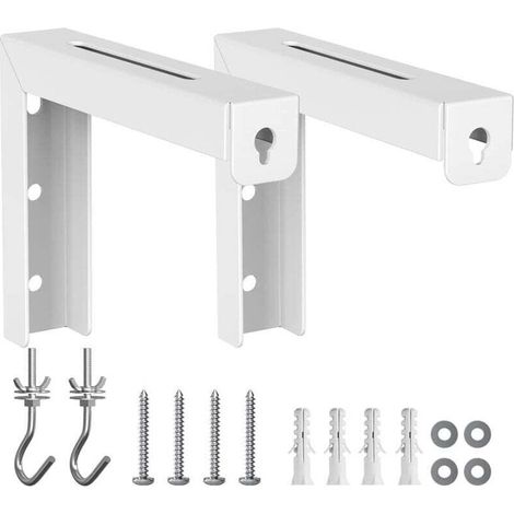 Support en L pour Écran de Projection Support de Suspension Mural ou au Plafond Extension Réglable avec Crochet Supporte Jusqu'à 20KG