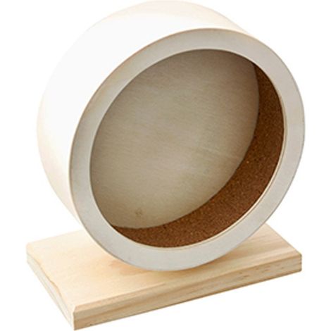 Roue d'exercice Bogie en bois 29 cm pour rongeur - Flamingo (1/3)