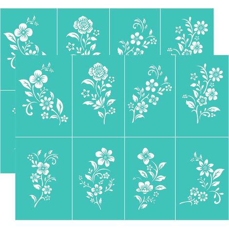 Lot de 2 pochoirs sérigraphiques autocollants réutilisables, pour décoration/impression sur bois/tissu/mur/tasse/assiette/verre/papier, décoration de Noël (21,6 x 27,9 cm) (1/5)