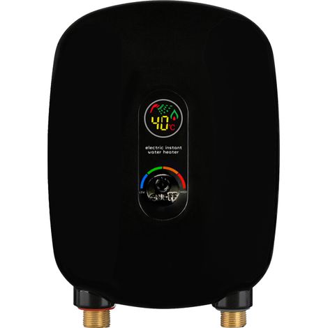 Chauffe-eau électriques 220V 6500W, Chauffe-eau électrique sans réservoir Petit chauffe-eau instantané électrique économie d'eau Avec écran numérique, Pour cuisine, salle de bain, lavage (Noir) (1/5)