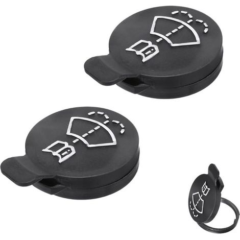 2 Pcs Couvercles Universels pour Réservoir de Liquide de Lave-Glace, Bouchons de Réservoir de Lave-Vitre, Réservoir de Liquide de Nettoyage, Compatibles avec la Plupart des Voitures (1/5)
