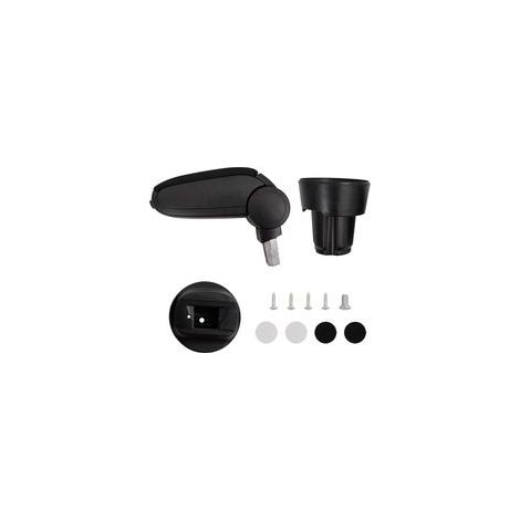 Reposabrazos para coche, negro, 13 x 33 x (33-49) cm, ABS-Crezuo