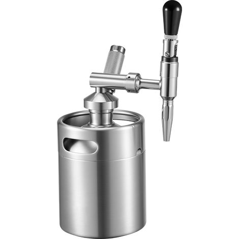 Mophorn Fusto Nitro per Caffè 2L, Sistema Portatile per Infusione di Azoto con Erogatore e Valvola di Sfogo, Ideale per Caffè Freddo, Birra e Tè, Acciaio Inox, Dimensioni 190 x 145 x 355 mm (1/5)