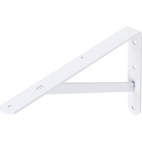 Équerre étagère en métal blanc 200 x 300 mm
