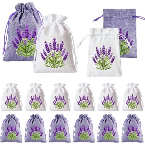 Set mit 12 leeren Lavendelsäckchen zum Befüllen, 10 x 14 cm, wiederverwendbar (1/5)
