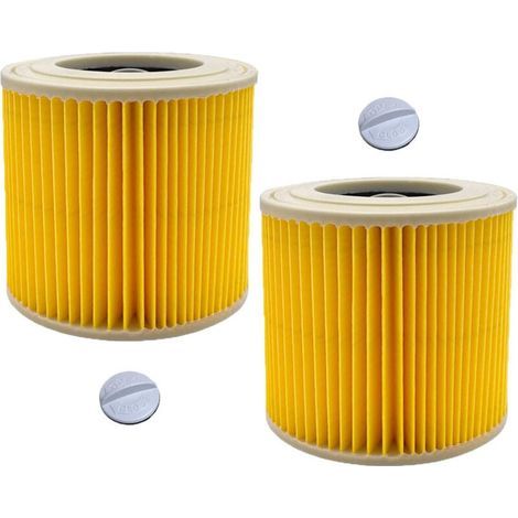 Kartuschenfilter, 2er-Pack Kärcher Staubsaugerfilter, für Kärcher WD3 Premium, WD2, WD3, WD3P, MV2, MV3 - WD3 Filter - Ersatzfilter für Kärcher Staubsauger 6.414-552.0/64145520 (1/4)