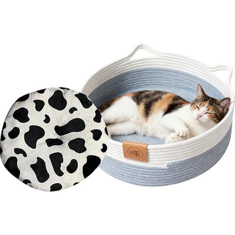Panier Pour Chats Corde De Coton Pour Animaux Avec Tapis,Lit Et Panier (1/5)