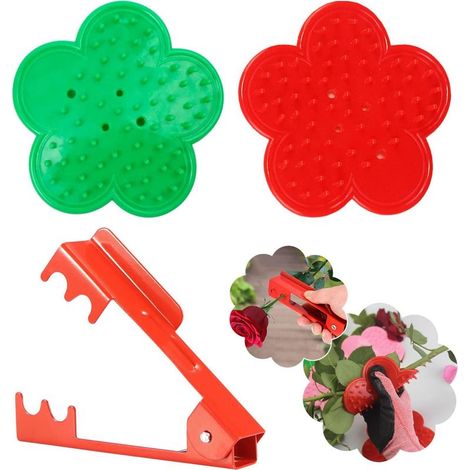 Lot de 3 Pièces Kit Élagage de Jardin, Comprend Deux Outil Bavure Remover et Sécateurs de Roses, Dissolvant Épines en Metal, pour Maison, Jardin, Fleuriste (1/5)