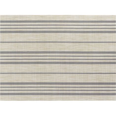 Set de Table Protection Table et Nappe PVC et Polyester Naturel et Gris 33 x 45 cm - PANGIVO