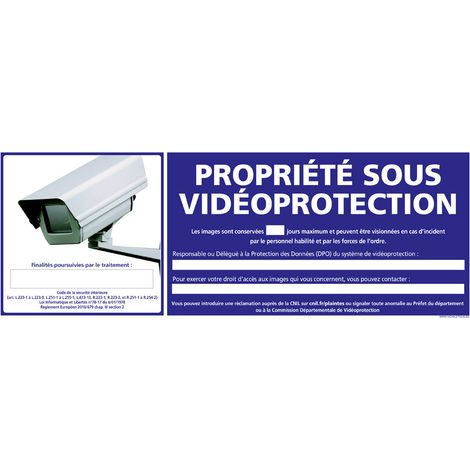 PROPRIETE SOUS VIDEO-PROTECTION (G1076) - Adhésif - 210 x 75 mm