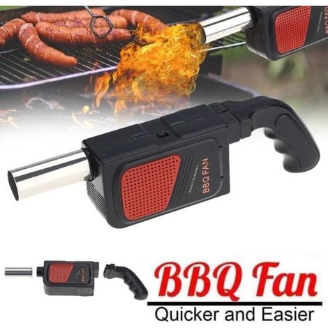 BBQ Ventilateur Soufflet electrique pour Barbecue Ravive Flamme Feu Activateur, Bellows barbecue portatif -VIQ