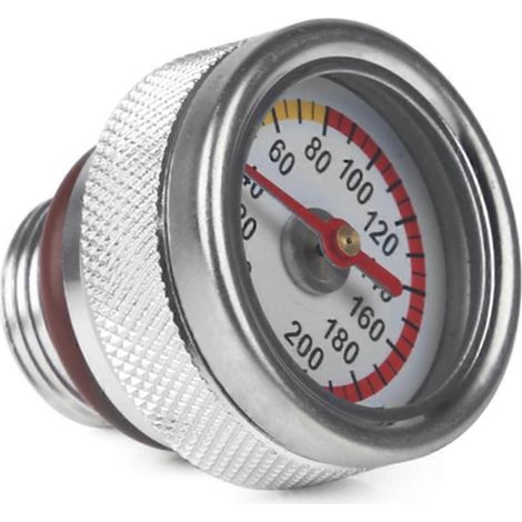 M20X1.5 Indicador de presión de aceite para motocicleta, indicador de temperatura del aceite, indicador de temperatura del motor, accesorios para Haojue TR300 para X350 Plata (1/5)