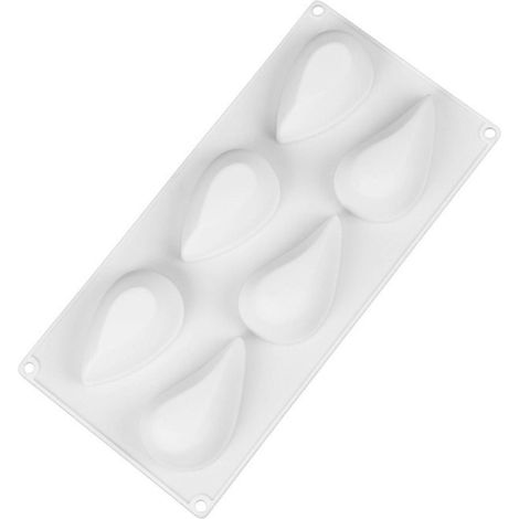 Silikonformen mit 6 Mulden, Kuchenformen, Backformen für Fondant, herzförmig