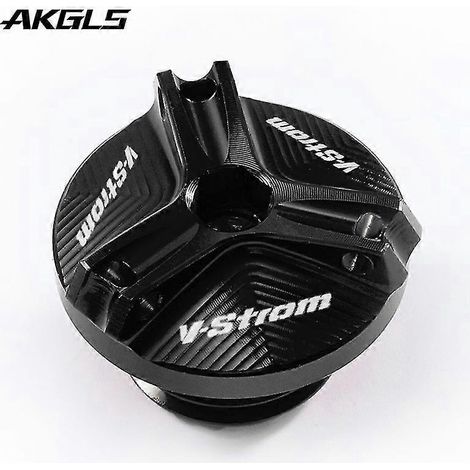 Bouchon de remplissage d'huile moteur pour Suzuki V-Strom 650, 1000, 1050, 1050XT, V-Strom 250, DL250, DL650, DL1000 : vis et protection (noir). (1/5)