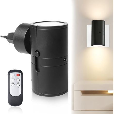 Veilleuse Prise Electrique, Lampe De Chevet, Veilleuse Prise Electrique Lampe Prise, Veilleuse Led 3 Couleurs Veilleuse Led Dimmable Avec Télécommand, Pour Chambre, Couloir, Escalier, Cuisine, Salon (1/5)