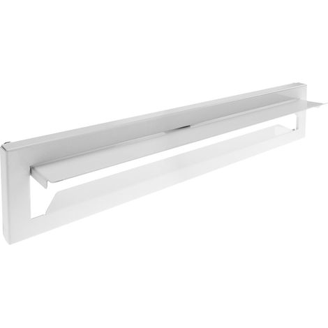 Clapet de boîte aux lettres en acier blanc 364 x 71 mm – Fente pour grandes enveloppes – Installation en surface sur porte ou clôture – Primematik (1/5)