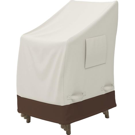 CCYKXAHousse de protection pour chaises de jardin empilables, Beige/brun Clair, 119.4 x 91.4 x 71.1 cm (1/5)