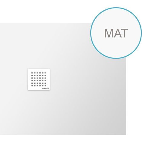 FLEXIA Cast Marble Shower Tray 130x90cm, Cuttable selon votre Req, blanc mat
