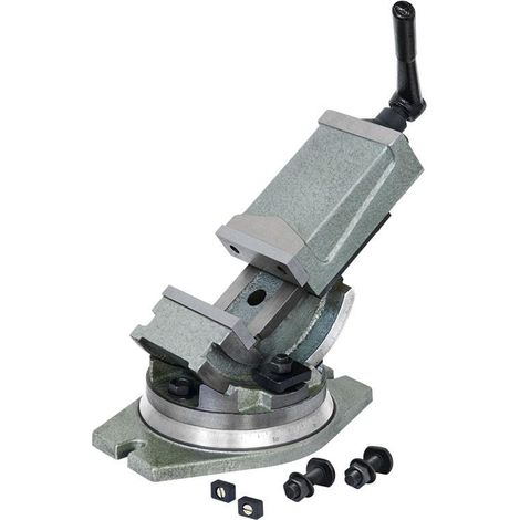 Maschinenschraubstock neigabile 125 mm con base rotante Fervi m530/125