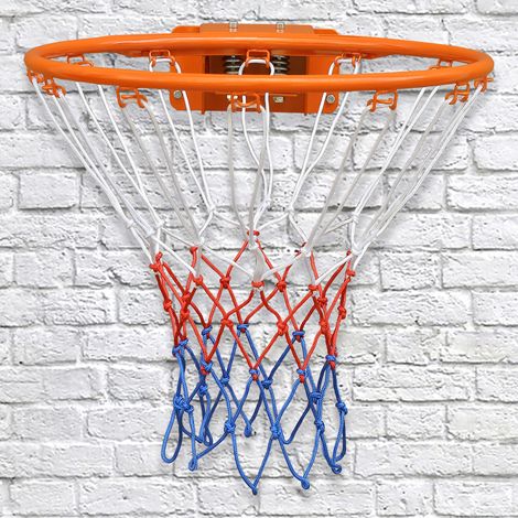 OKWISH Basketballkorb zur Wandmontage, 45 cm, Doppel-Federung mit Netz, Orange (1/5)
