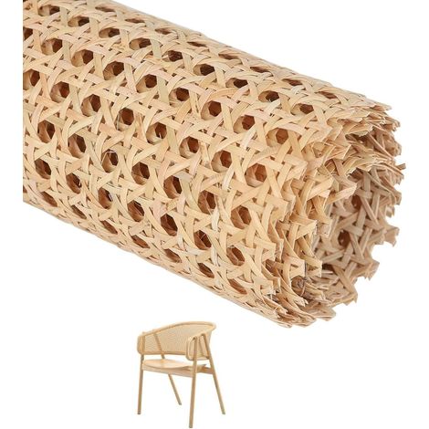 Rouleau Rotin Tressé - 1 Pièce - PE Imitation Cyan - Tissage Ouvert - Décoration Intérieure - 40 x 100 cm (1/5)