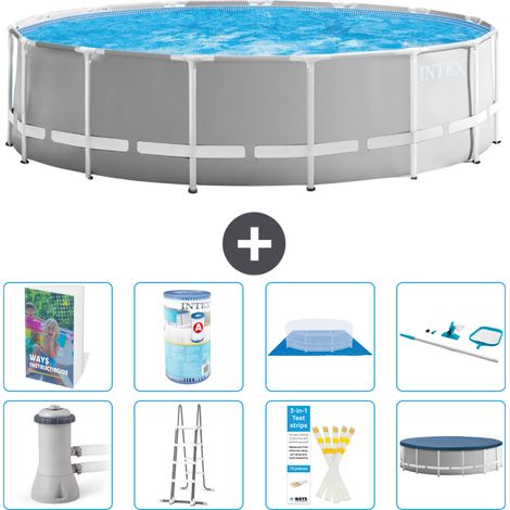 Intex Piscine Prism Frame Ronde - 457x122 cm - 9-pièces S542