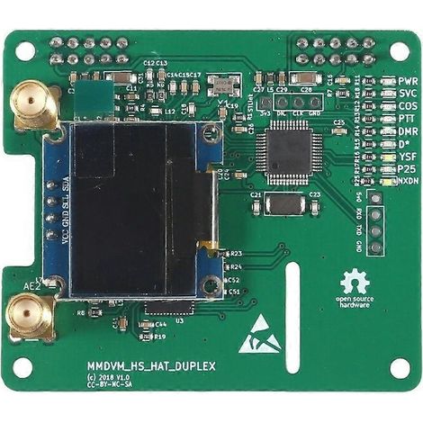 Carte hotspot duplex MMDVM pour Raspberry Pi avec écran OLED, compatible avec les modules relais mini DMR P25 D Star UHF et VHF. (1/4)