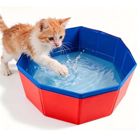 Piscine pour chats, 30 x 10 cm, piscine pour chiens, petite, piscine pliable pour chats, petite baignoire pour chiens, petite piscine pour enfants destinée aux chats et aux chiens pour jouer dans l'ea