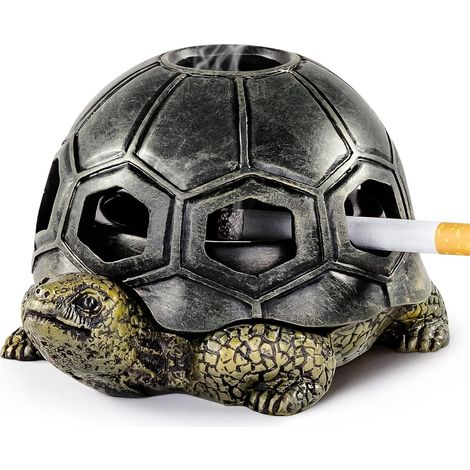 Cendrier décoratif en forme de tortue, cendrier créatif en résine pour intérieur et extérieur (1/5)