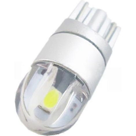 Lot de 2 ampoules LED W5W T10 2 SMD 3030 blanc ultra-lumineux pour feux de jour extérieurs de voiture, éclairage de plaque d'immatriculation, clignotants, feu de signalisation. 12V (1/5)