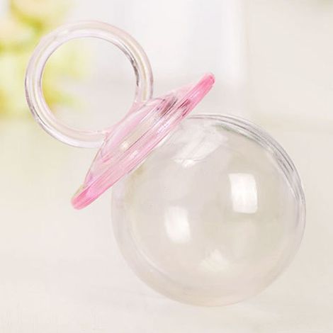 Set mit 12 rosafarbenen, nippelförmigen Bonbonschachteln, ideal als Gastgeschenke für Hochzeiten oder Partys. Aus Kunststoff. (1/5)