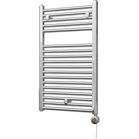 Roma - Chrome Electric Towel Rail H842mm x W500mm Straight 300w Thermostatic (1/3)
