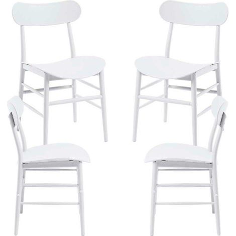 Packs Sillas Jardín - Pack 4 Sillas Teis - Blanco (1/5)