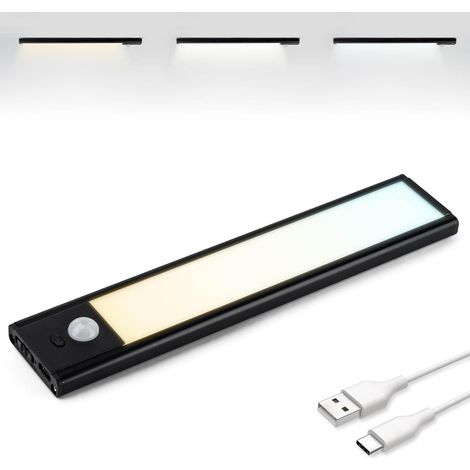 Lampe Detecteur de Mouvement Interieur, Rechargeable USB-C, 20cm (1/5)