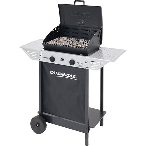 Barbecue Campingaz Xpert100L Rocky a pietra lavica in acciaio con 2 bruciatori a gas Gpl e piezo (1/3)