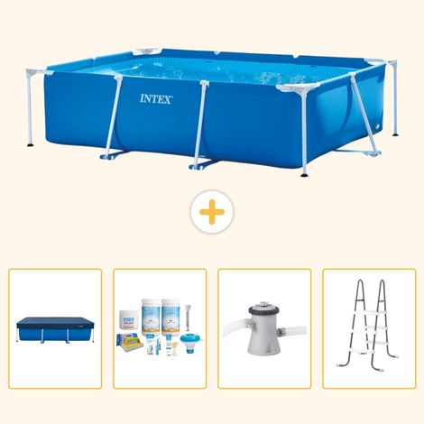 Intex Piscine Tubulaire Rectangulaire - 220x150x60 cm - 5-pièces SCB6 (1/5)