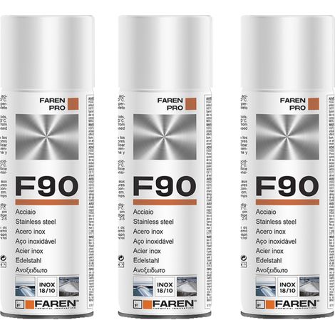 Faren f90 acciaio inox spray per trattamento metalli anticorrosivo 400 ml