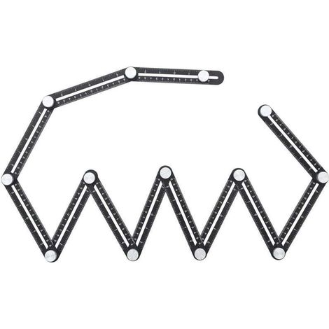 Règle de Mesure Multi-Angle, 12-Côtés Outil de Rapporteur Améliorer Template Outil de Mesure Alliage d'aluminium Universel Localisateur d'ouverture pour Bricoleurs Constructeurs Charpentiers (1/5)