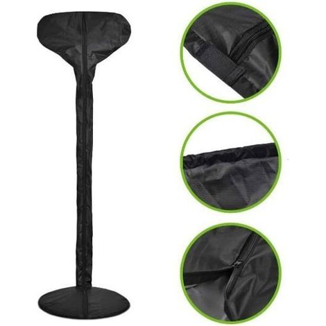 Schwarz - 180 x 52 cm - Staubschutzhülle für All-inclusive-Heizung - Wasserdicht/mit Reißverschluss/Schutz vor Sonneneinstrahlung (1/3)