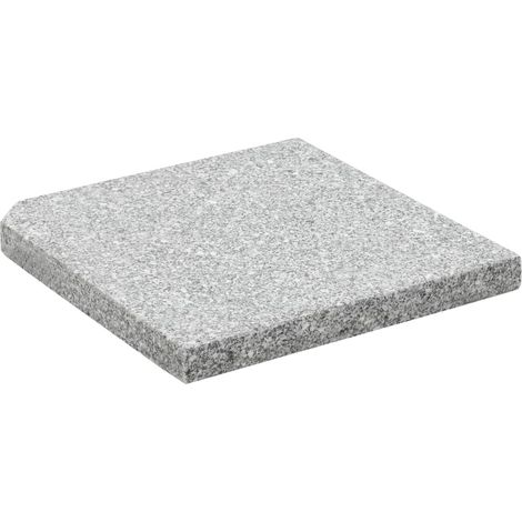 Plaque de poids, Support parasol, Robuste de Qualité, carrée pour parasol Granit 25 kg Gris OIB1453E (1/5)