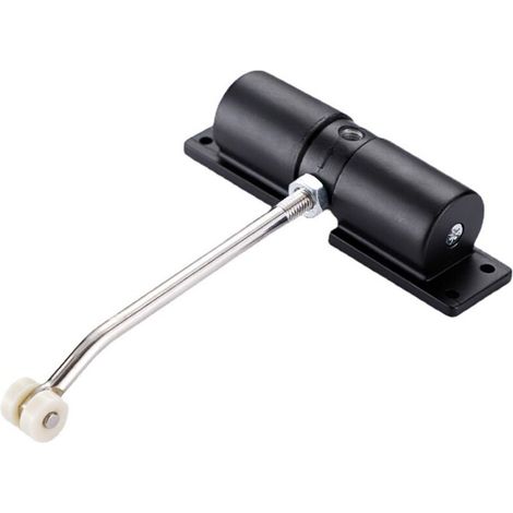 Ferme-porte en aluminium ferme-porte caché double ressort - noir, 16,7 x 11,6 x 3,2 cm, 1pc (1/5)